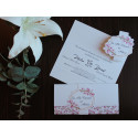 Invitatie de Nunta Eleganta cu motiv Floral roz 20415