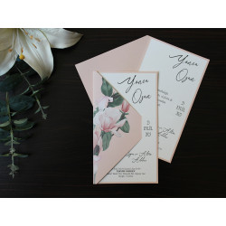 Invitatie de Nunta eleganta cu Model floral 20456