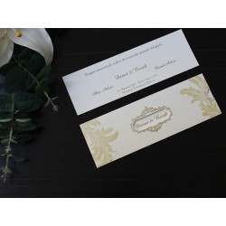 Invitatie de Nunta Eleganta cu Model Auriu 20451