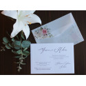 Invitatie de Nunta Eleganta cu Model Floral 20439