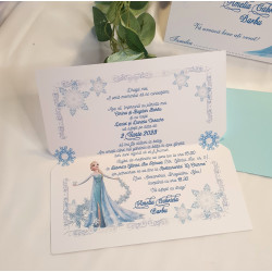 Invitatie de Botez Eleganta Regatul Ghetii Elsa
