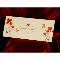 Invitatie de nunta cu motiv floral 457