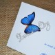 Plic de bani botez cu Fluturas albastru