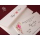 Invitatie de nunta cu model floral acuarela roz 70165
