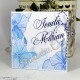 Invitatie eleganta cu Flori de hibiscus albastre