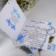 Invitatie eleganta cu Flori de hibiscus albastre