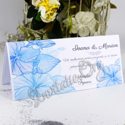 Plic de bani cu flori de hibiscus bleu