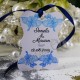 Eticheta eleganta cu flori de hibiscus bleu