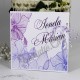 Invitatie eleganta cu Flori de hibiscus mov