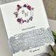 Invitatie de Nunta cu Model Dantelat si Coronita din flori grena 39630
