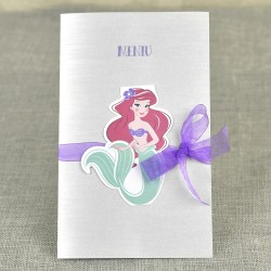 Meniu Botez Elegant Disney Micuta Sirena Ariel 3703