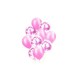 Set 10 Baloane colorate si albe cu Confetti Sclipici - Decor Eveniment