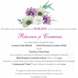 Invitatie de nunta electronica florala