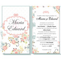 Invitatie de nunta electronica flori pastel