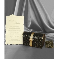 Invitatie de nunta cufar vintage 3651