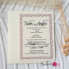 Invitatie de nunta ieftina cu design visiniu
