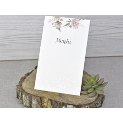 Meniu de Nunta Elegant cu Motiv Floral 6318